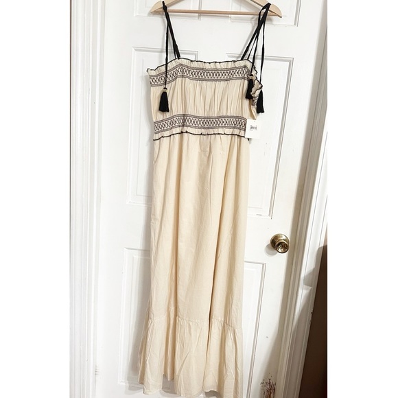 The Good Journey Mara Spaghetti Strap Folk Dress NET Sz L - Picture 13 of 13